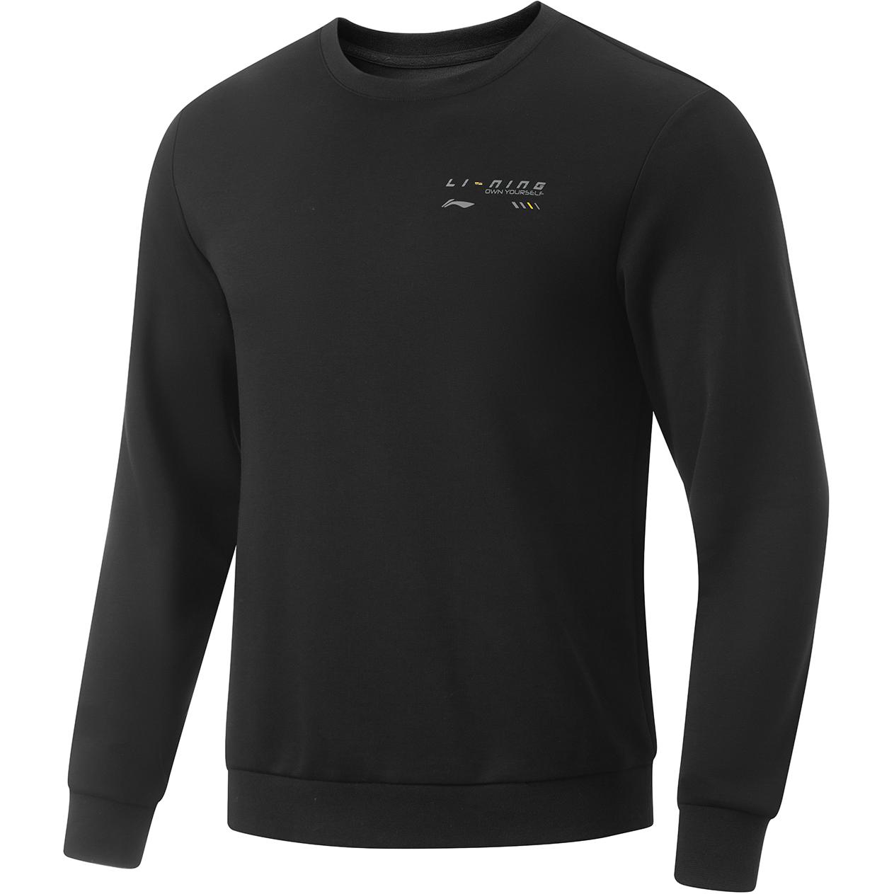 Li-Ning Fitness Series Casual Crewneck Pullover Sweatshirt Black AWDU165-1