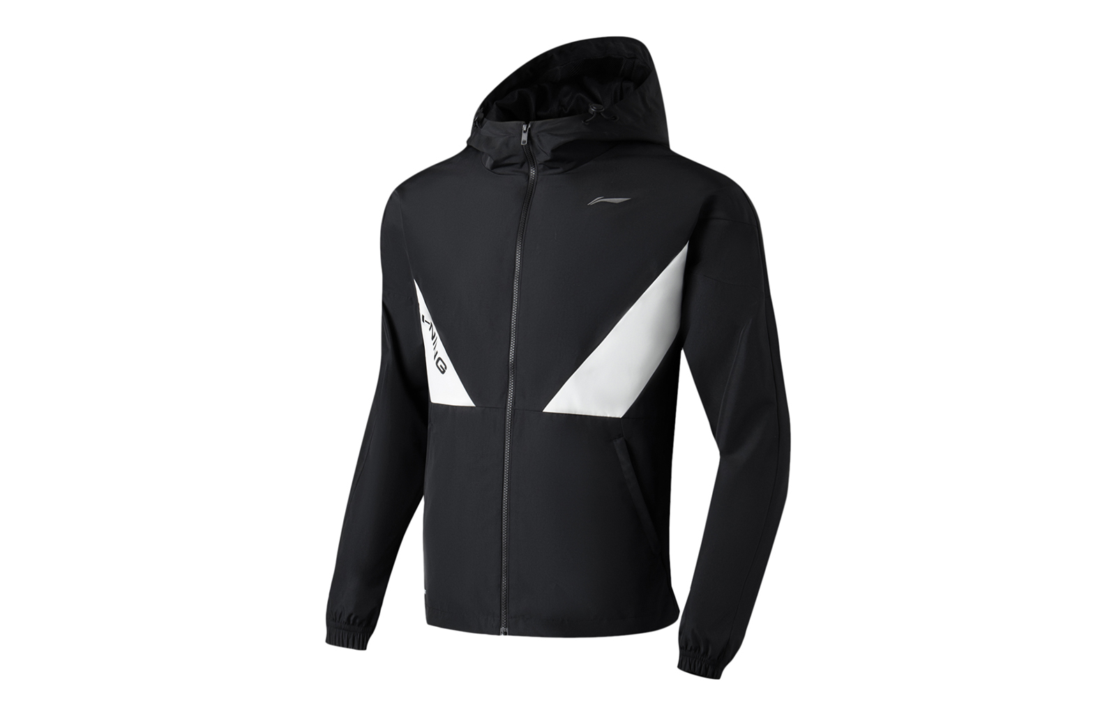 Li-Ning Fitness Series Color-Block Hooded Zip Jacket Black () AFDT033-1