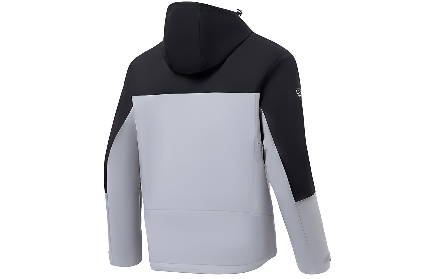 Li-Ning Fitness Series Colorblock Hoodie Jacket Rock Gray AFDR757-2