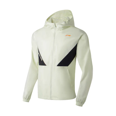 Li-Ning Fitness Series Colorblock Zip-Up Jacket Cream White AFDT033-4