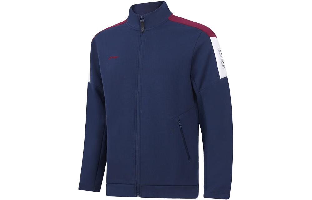 Li-Ning Fitness Series Colorblock Zip-Up Sports Jacket Navy Blue AWDTA09-2
