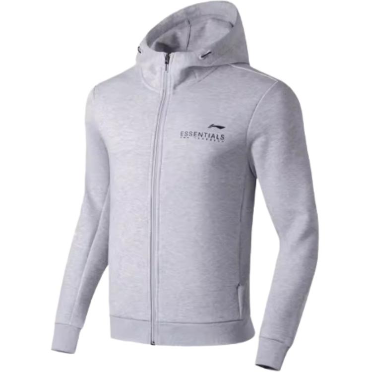 Li-Ning Fitness Series Comfortable Casual Zip Hoodie - Gray AWDT003-4