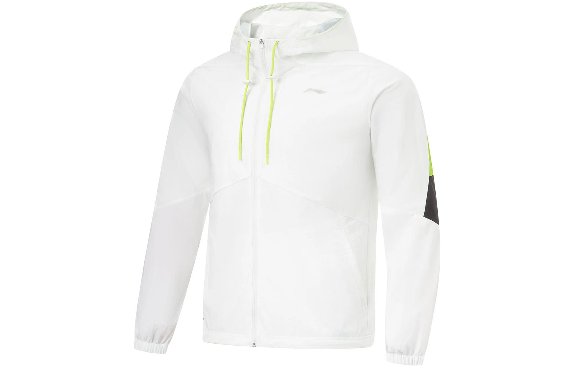 Li-Ning Fitness Series Contrast Hooded Jacket White AFDT411-5