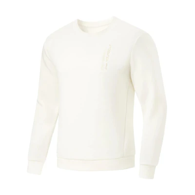 Li-Ning Fitness Series Crewneck Pullover Sweatshirt Off-White AWDT791-2
