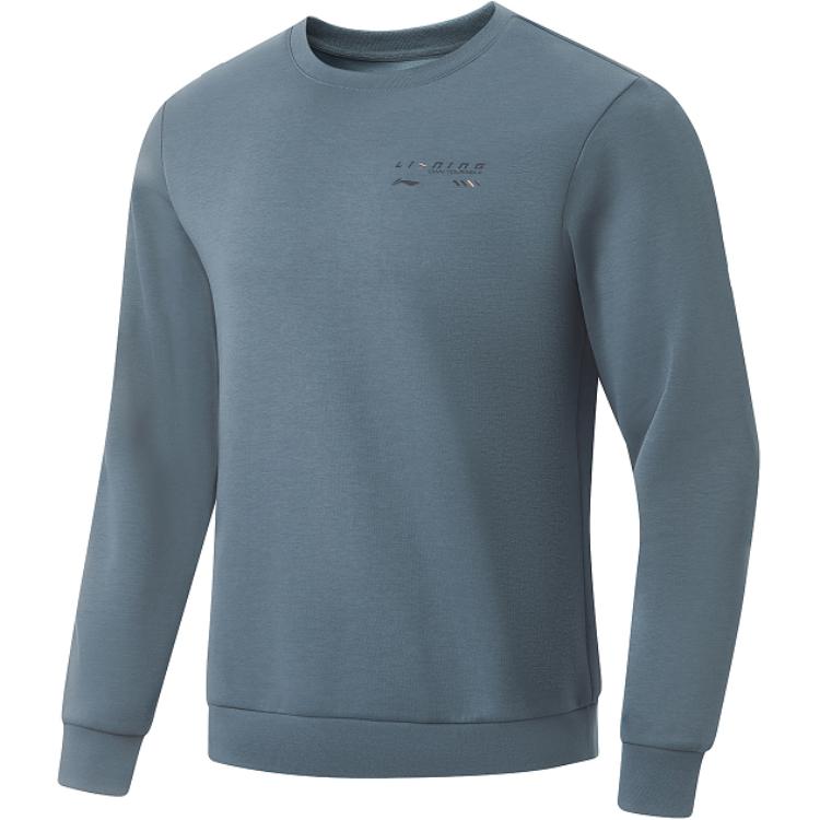 Li-Ning Fitness Series Crewneck Pullover Sweatshirt - Cyan Blue AWDU165-4