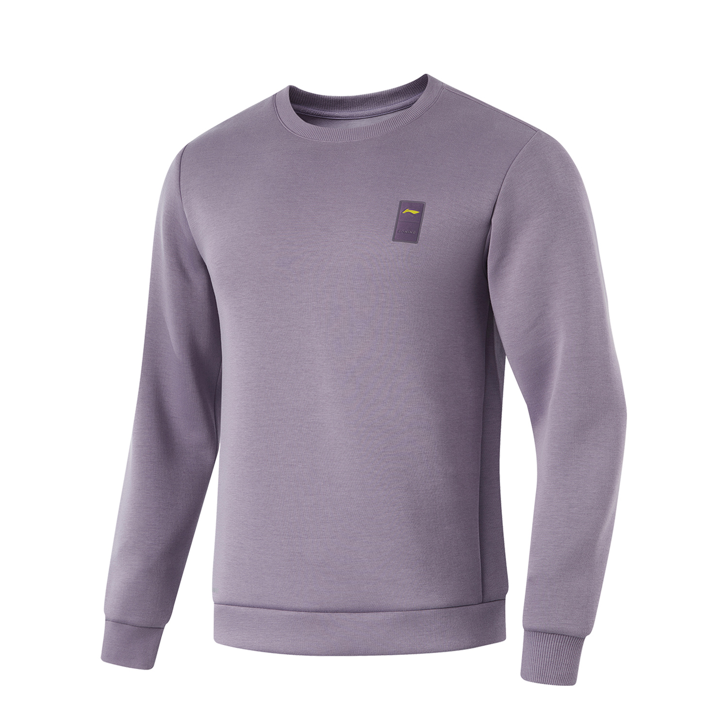 Li-Ning Fitness Series Crewneck Pullover Sweatshirt Gray Purple AWDU575-3