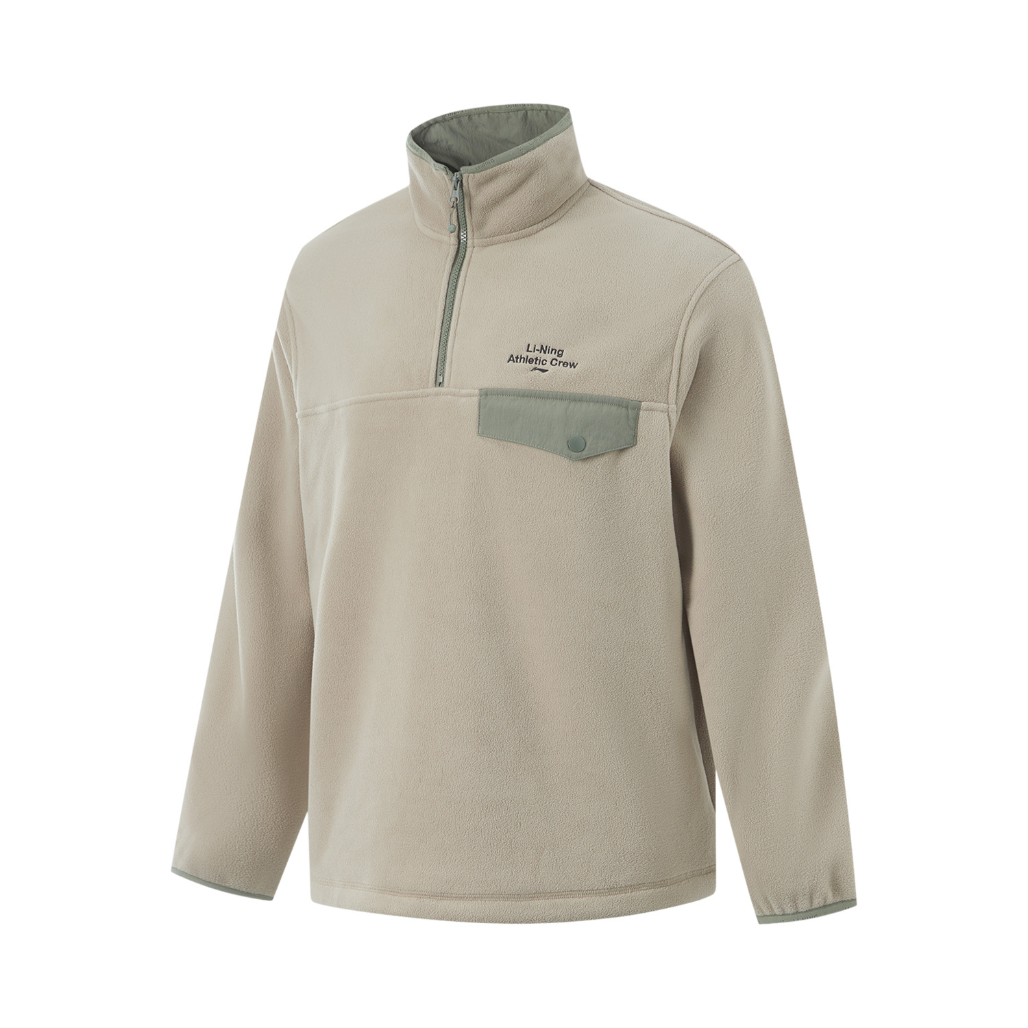 Li-Ning Fitness Series Fleece-Lined Hoodie Gray Breathable & Warm AWDUA17-6