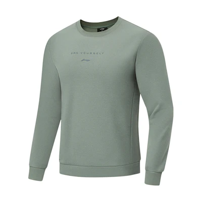Li-Ning Fitness Series Fleece Pullover Sweatshirt Gray-Green AWDT789-4