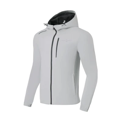 Li-Ning Fitness Series FW22 Light Gray Letter Printed Windbreaker Jacket AFDT533-2