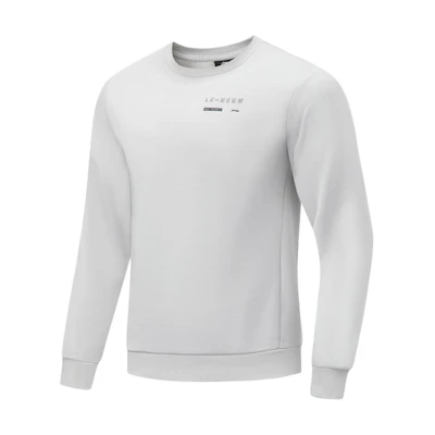 Li-Ning Fitness Series Grey Pullover Crewneck Sweatshirt AWDTA69-5