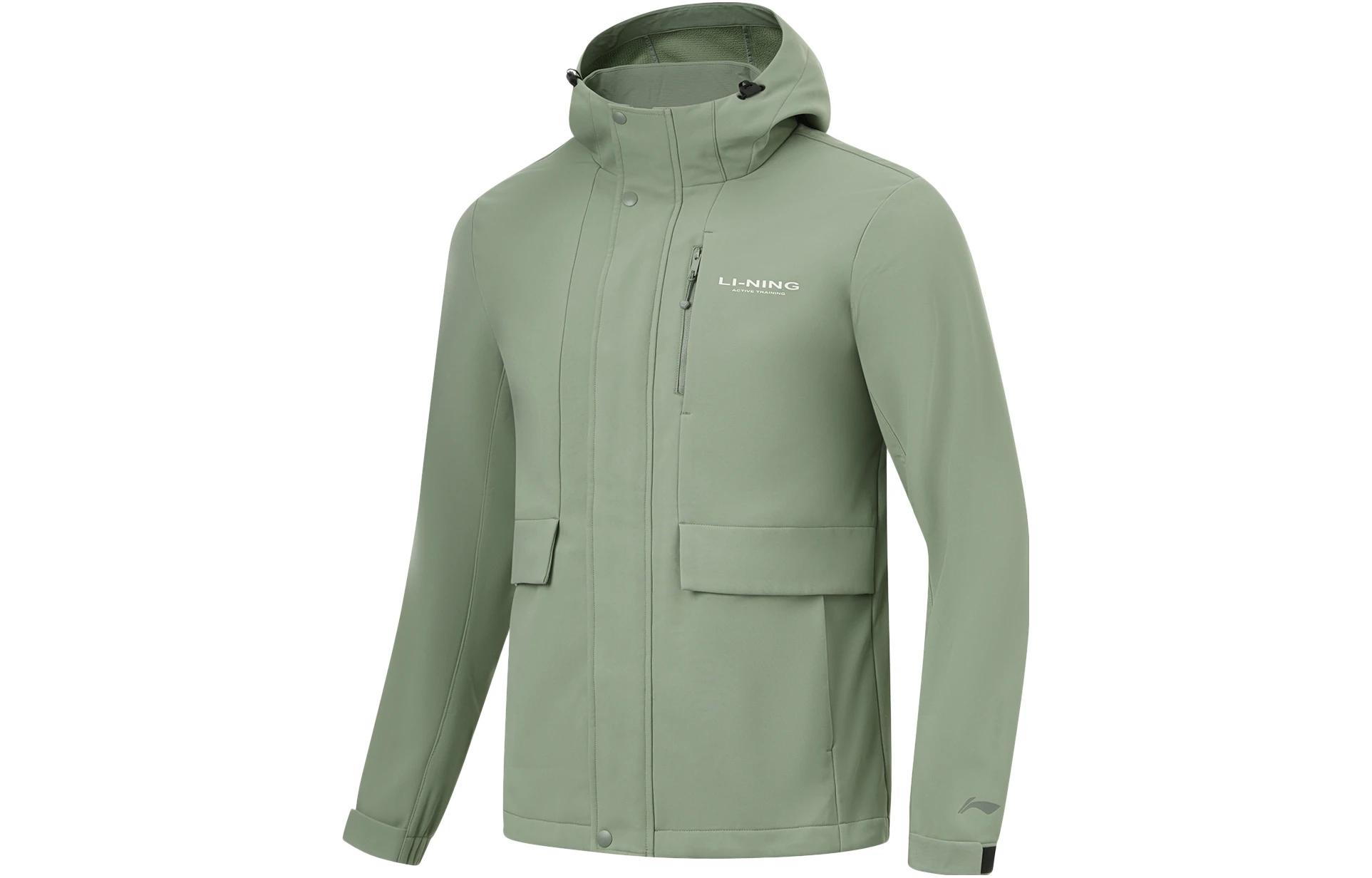 Li-Ning Fitness Series Hooded Water-Resistant Fleece Jacket - Dark Wave AFDT837-2