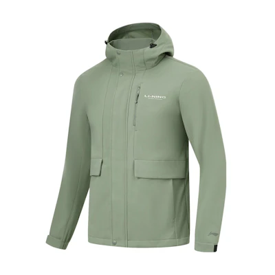 Li-Ning Fitness Series Hooded Water-Resistant Fleece Jacket - Dark Wave AFDT837-2