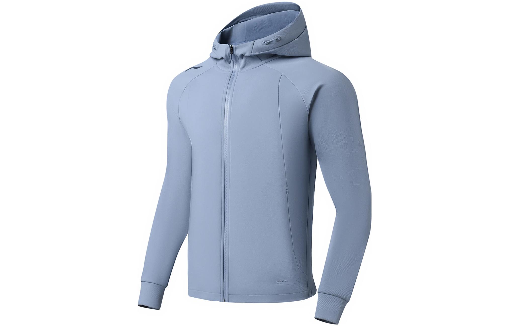 Li-Ning Fitness Series Hoodie Jacket in Soft Gray-Blue AWDSB85-3