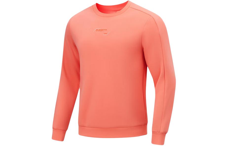 Li-Ning Fitness Series Knitted Pullover Sweatshirt Orange AWDU057-6