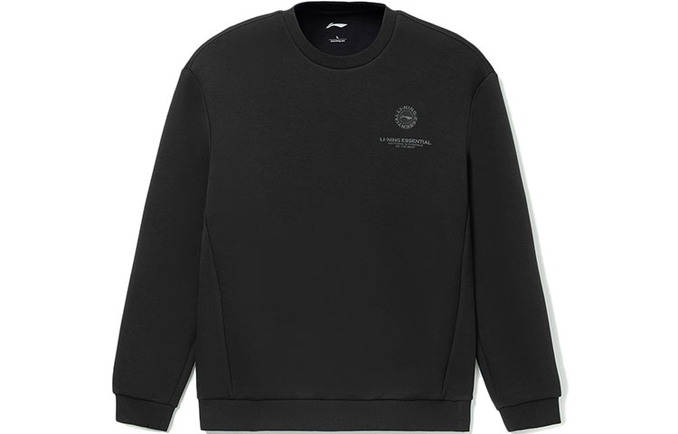 Li-Ning Fitness Series Letter Print Pullover Sweatshirt Black () AWDR871-1