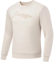 Li-Ning Fitness Series Logo Print Crewneck Sweatshirt Mica Gray AWDU103-2 Li-Ning Fitness Series Logo Print Crewneck Sweatshirt Mica Gray AWDU103-2