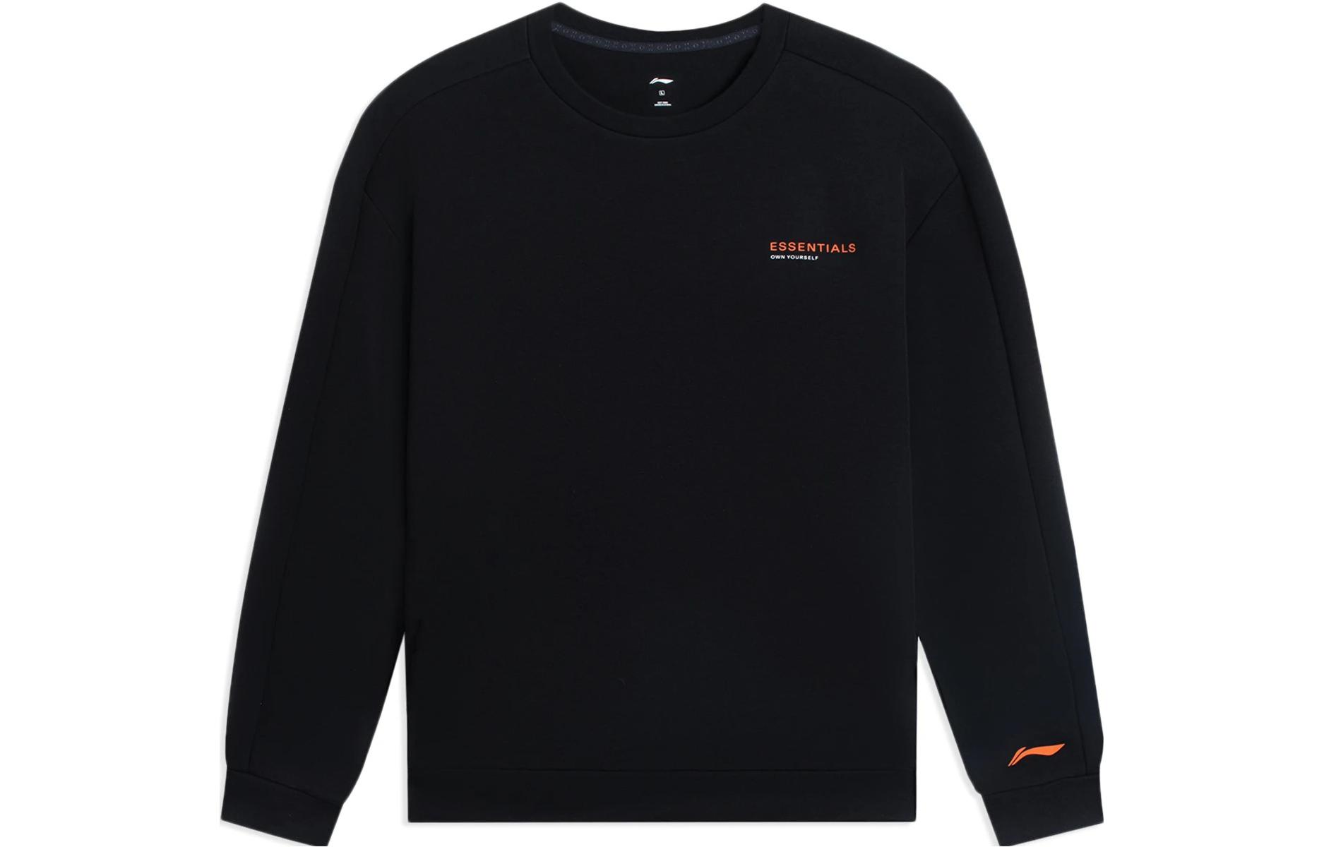 Li-Ning Fitness Series Logo Pullover Sweatshirt Black () AWDS789-1