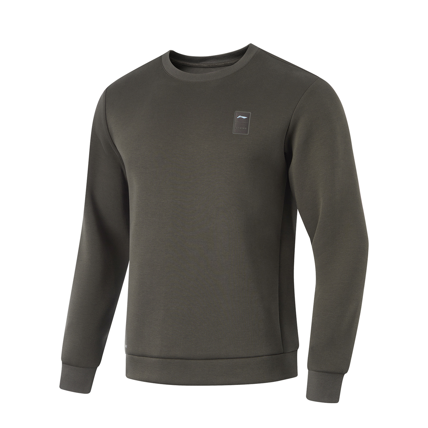 Li-Ning Fitness Series Obsidian Gray Crewneck Long-Sleeve Sweatshirt AWDU575-4