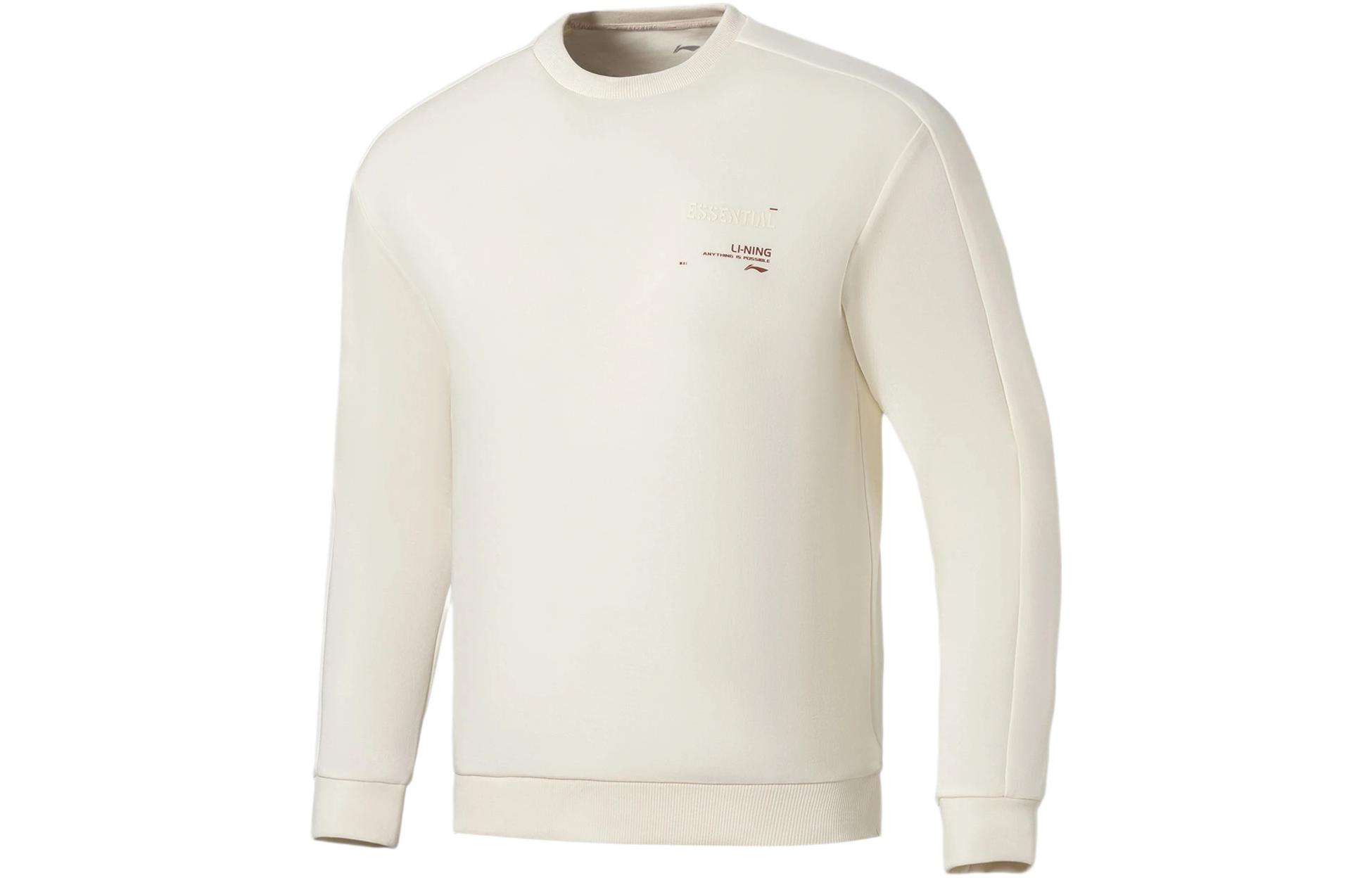 Li-Ning Fitness Series Pullover Sports Sweatshirt Vanilla White AWDS017-9