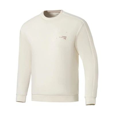 Li-Ning Fitness Series Pullover Sports Sweatshirt Vanilla White AWDS017-9