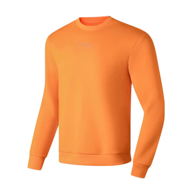 Li-Ning Fitness Series Pullover Sweatshirt Ice Orange with Logo Print AWDT035-4