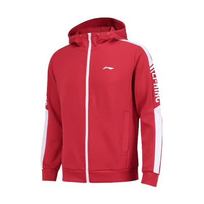 Li-Ning Fitness Series Red Long-Sleeve Sweatshirt with Logo Print AWDR459-6
