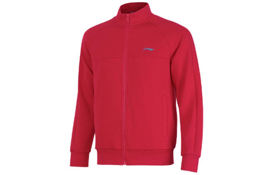 Li-Ning Fitness Series Red Zip-Up Hoodie with Logo Print AWDR465-7
