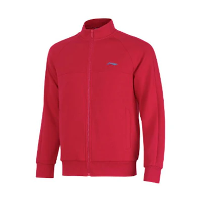 Li-Ning Fitness Series Red Zip-Up Hoodie with Logo Print AWDR465-7