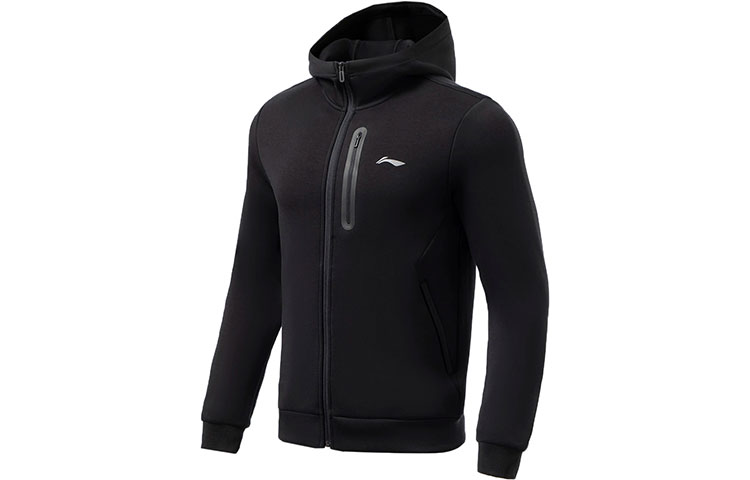 Li-Ning Fitness Series Reflective Hoodie Jacket Black AWDR891-1