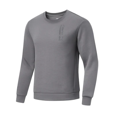 Li-Ning Fitness Series Smoky Grey Crewneck Pullover Sweatshirt AWDT791-3