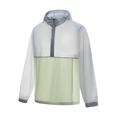 Li-Ning Fitness Series Solid Color Half-Zip Hooded Windbreaker Jacket AFDT545-1