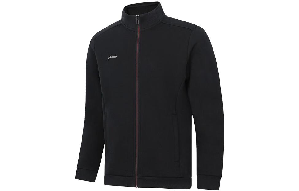 Li-Ning Fitness Series Solid Color Zip-Up Hoodie Black AWDT989-1