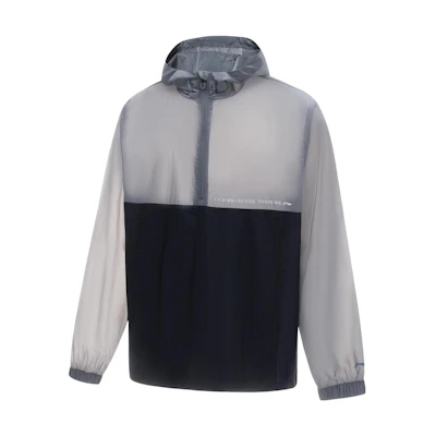 Li-Ning Fitness Series Solid Half-Zip Hooded Windbreaker Jacket AFDT545-3