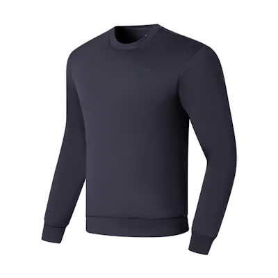 Li-Ning Fitness Series Solid Logo Embroidered Sweatshirt - Earth Gray AWDT101-11
