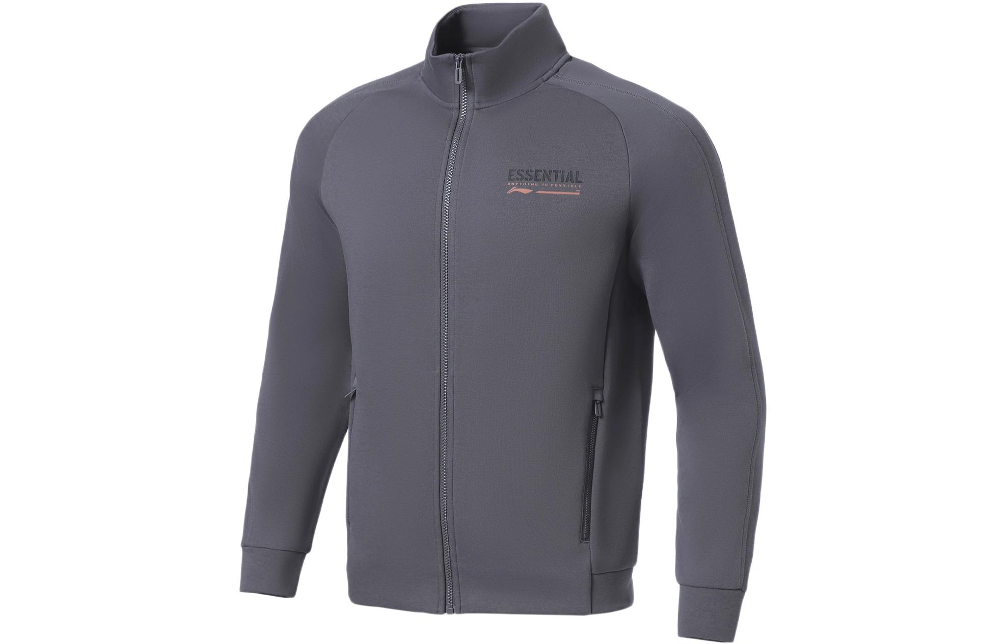Li-Ning Fitness Series Solid Logo Print High Collar Jacket AWDS015-8