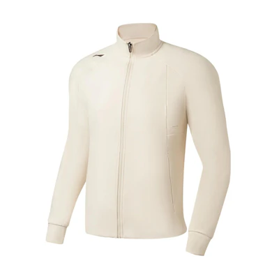 Li-Ning Fitness Series Solid Logo Zip-Up High-Neck Sweatshirt Swan White (Men) AWDSB83-2