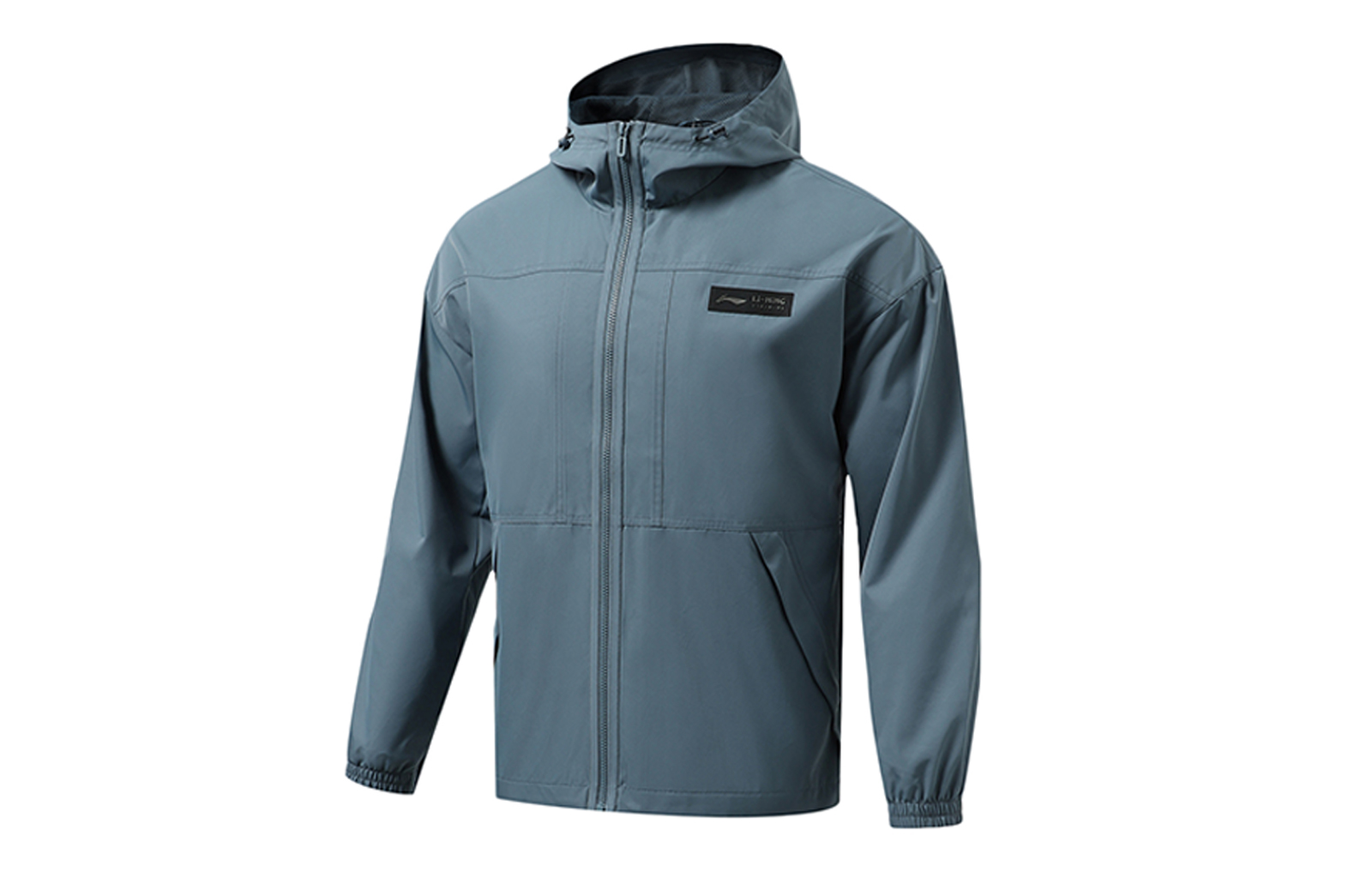 Li-Ning Fitness Series Solid Woven Hooded Jacket Gray Blue AFDT535-2