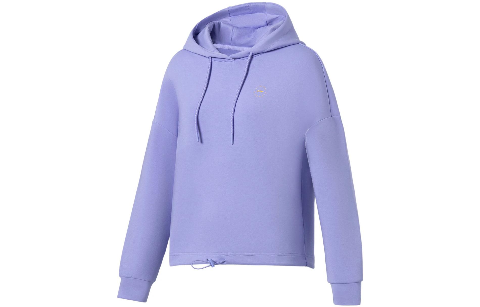 Li-Ning Fitness Series Unisex Pullover Sweatshirt Fluorescent Blue Purple AWDS036-6