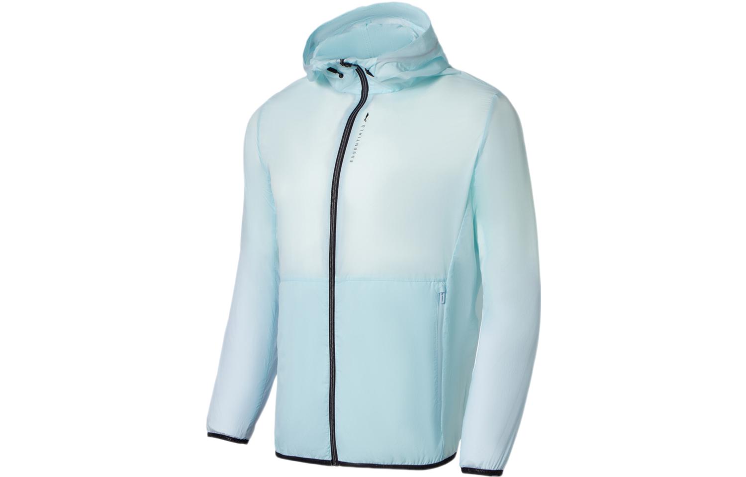 Li-Ning Fitness Series Waterproof Logo Hooded Windbreaker Blue () AFDS349-6