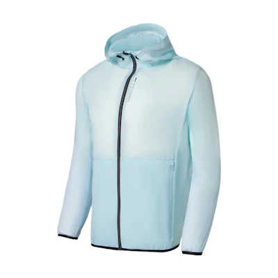 Li-Ning Fitness Series Waterproof Logo Hooded Windbreaker Blue () AFDS349-6