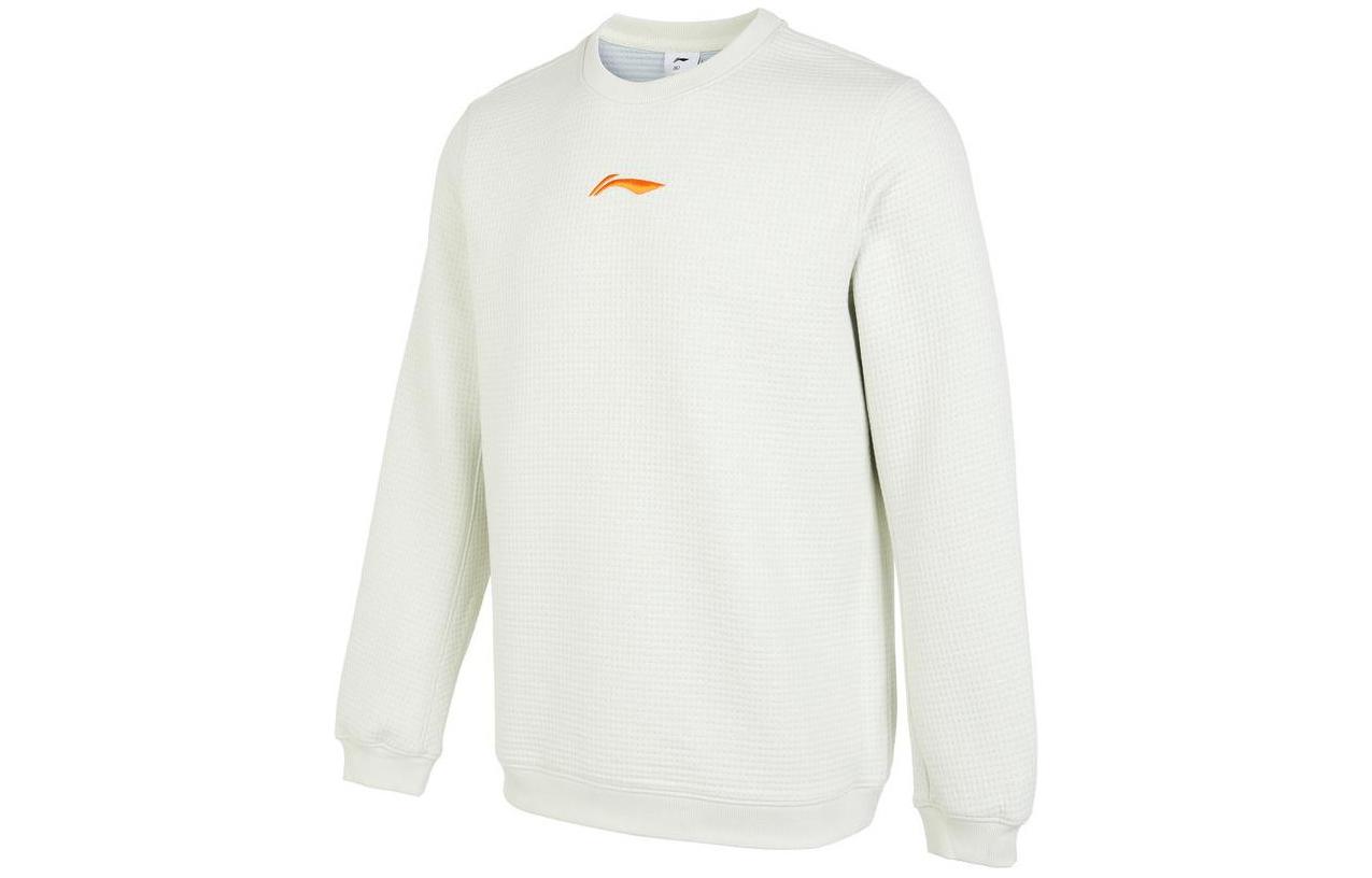 Li-Ning Fitness Series White Crewneck Pullover Sweatshirt AWDT167-1