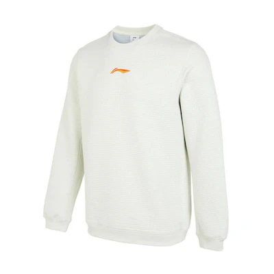 Li-Ning Fitness Series White Crewneck Pullover Sweatshirt AWDT167-1