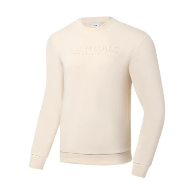 Li-Ning Fitness Series White Pullover Crewneck Sweatshirt for Men AWDSA49-2