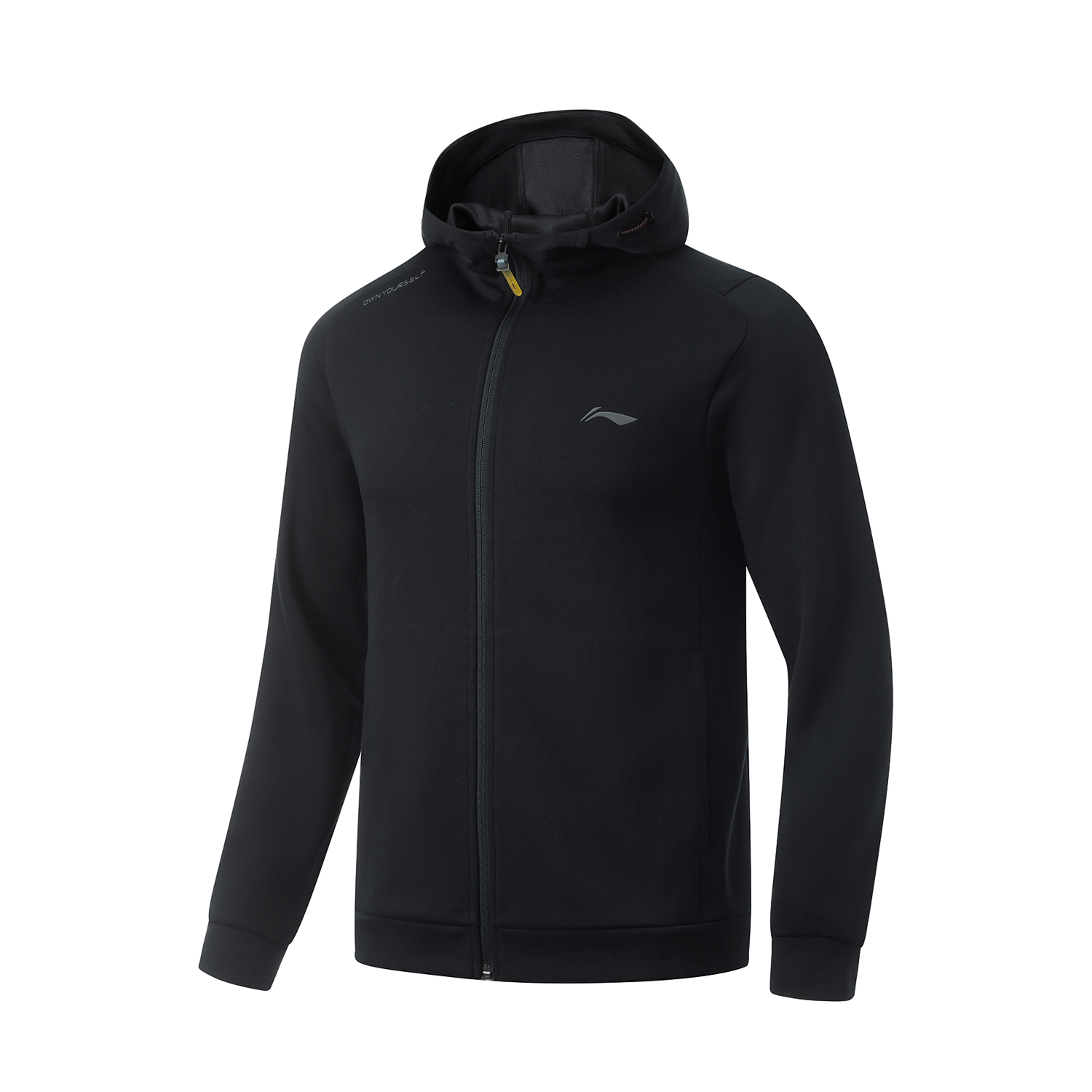 Li-Ning Fitness Series Zip-Up Hoodie Black Long Sleeve Jacket AWDU167-1