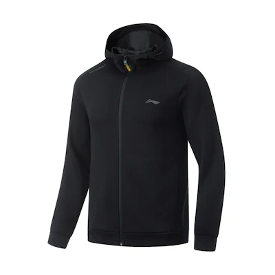 Li-Ning Fitness Series Zip-Up Hoodie Black Long Sleeve Jacket AWDU167-1