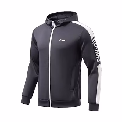 Li-Ning Fitness Series Zip-Up Hoodie Ink Gray AWDR459-4