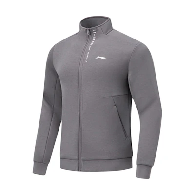 Li-Ning Fitness Series Zip-Up Hoodie Smoke Grey Casual Sportswear AWDTA61-3