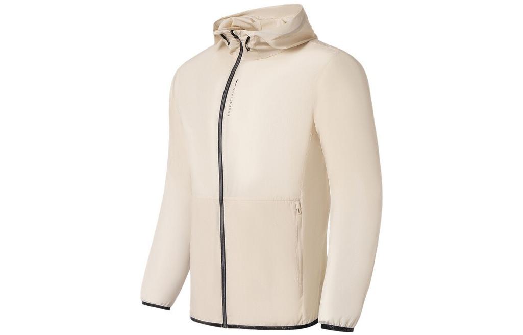 Li-Ning Fitness Water-Repellent Hooded Windbreaker Oatmeal Gray AFDS349-5