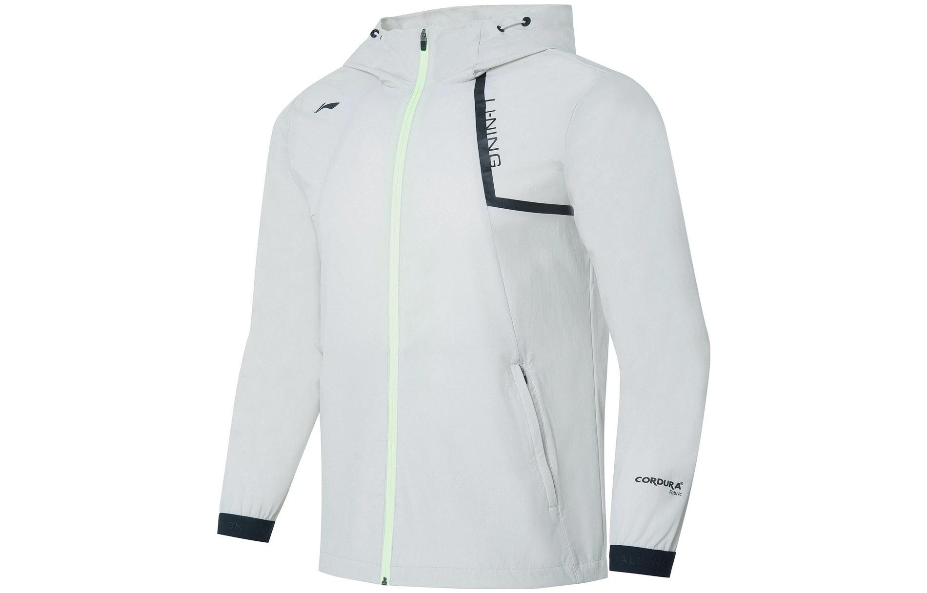 Li-Ning Fitness Water-Repellent Solid Hoodie Jacket Men’s Antarctic Gray AFDS275-2