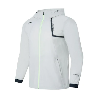Li-Ning Fitness Water-Repellent Solid Hoodie Jacket Men’s Antarctic Gray AFDS275-2